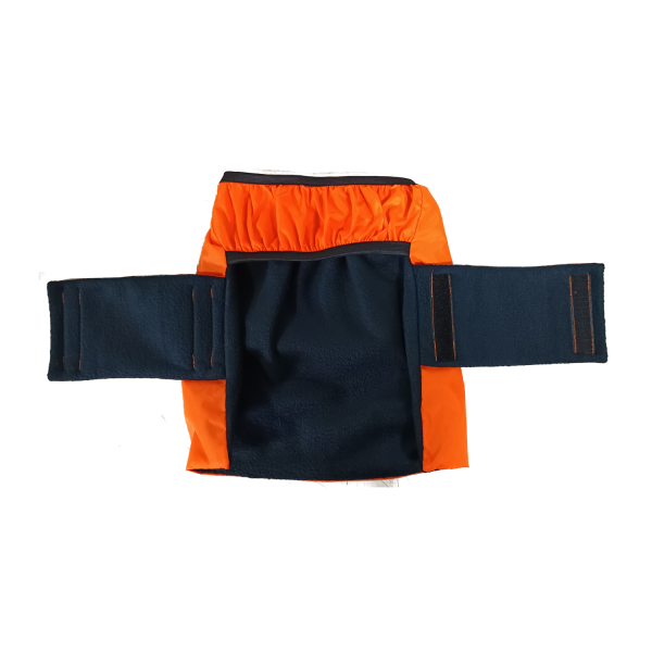 Cubrenuca Legionario termico Oxford 3000  para casco con cubre boca Naranja Fluor - Imagen 2