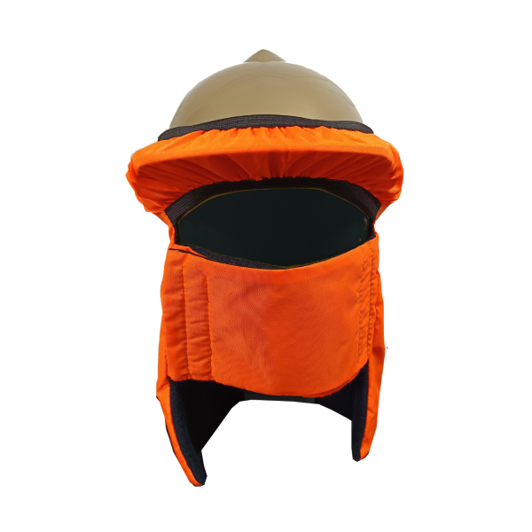 Cubrenuca Legionario termico Oxford 3000  para casco con cubre boca Naranja Fluor