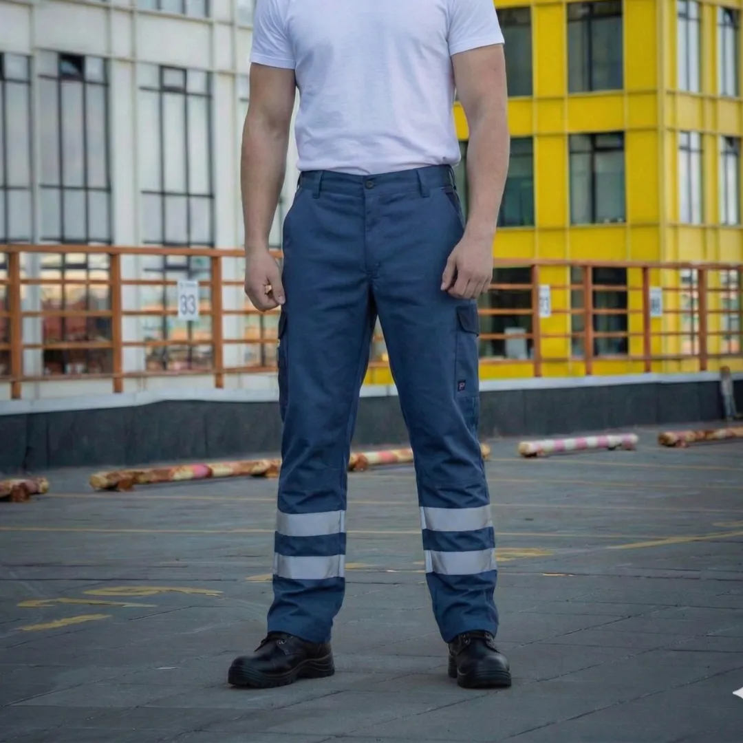 Pantalón Cargo Gabardina Bi-Color Con Cinta Hombre