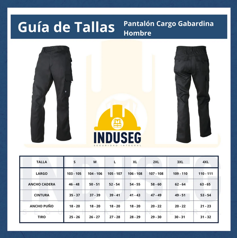 Pantalón Cargo Gabardina Practical Line Hombre