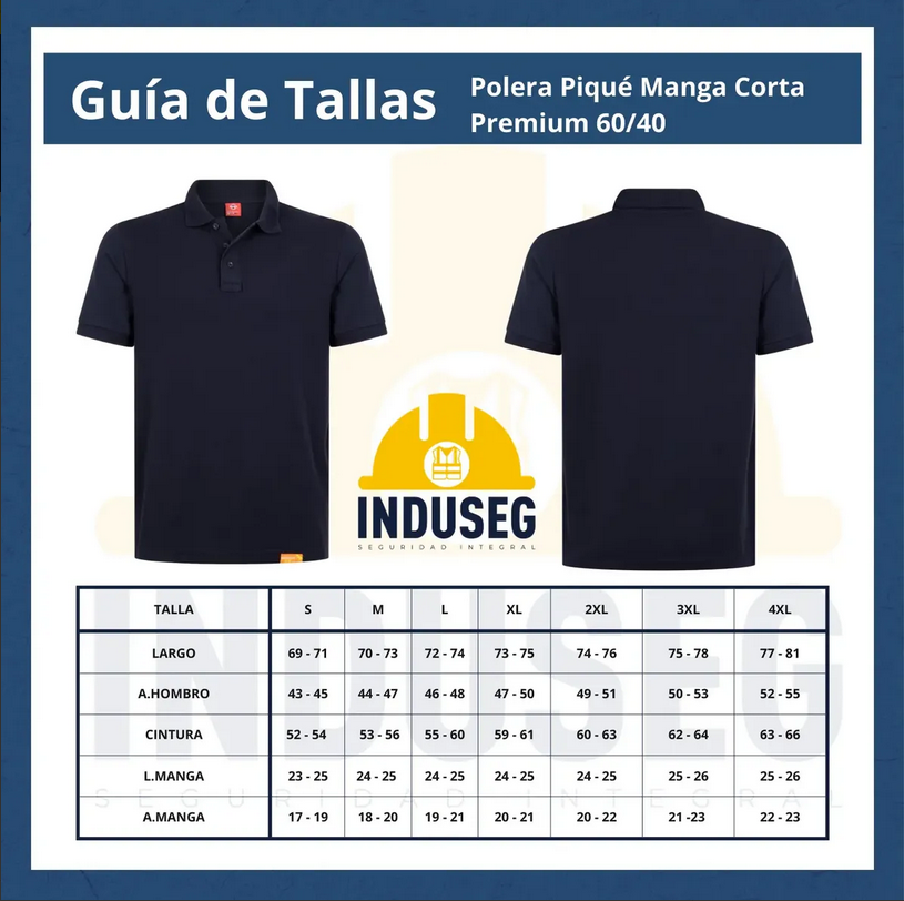 Polera Polo MC 60% Algodón – 40% Poliéster Manga Corta