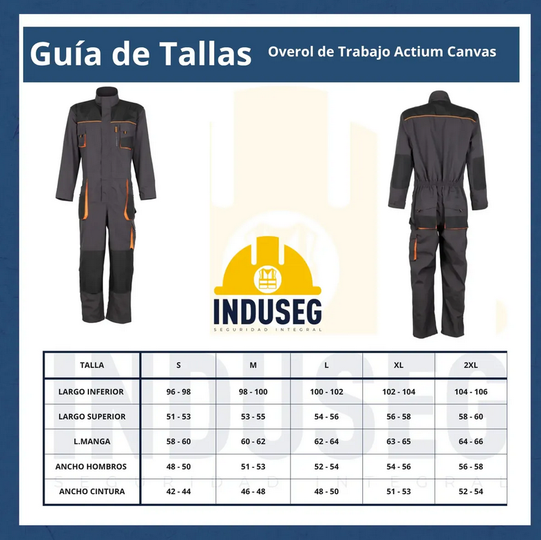 Overol de Trabajo Actium Canvas Ultra Resistente