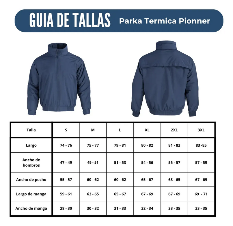 Chaqueta Térmica Pionner Impermeable Manga Larga